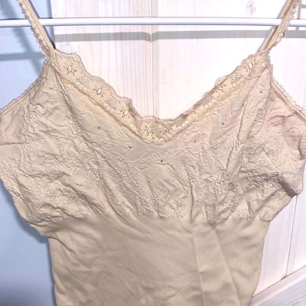Express Lace Rhinestone Tank Top - Picture 2 of 9